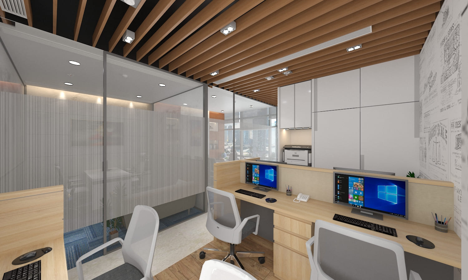 Bright Logistics Office Interior Project | Trance Interiors Image